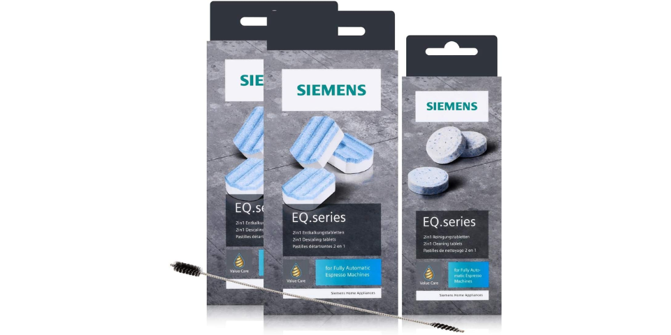 SIEMENS TZ80001 10 Reinigungstabletten + 6 Entkalkungstabletten TZ80002 für EQ