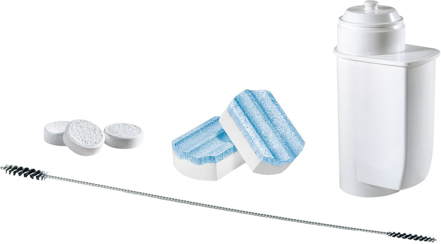 SIEMENS TZ80004A Pflegeset – Reinigungstabletten, Entkalker, BRITA Intenza Filter & Bürste für EQ