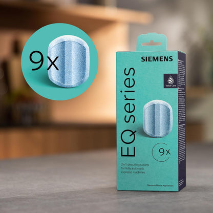 SIEMENS TZ80032A Entkalkungstabletten – 9 Stück für EQ & Einbau-Kaffeevollautomaten