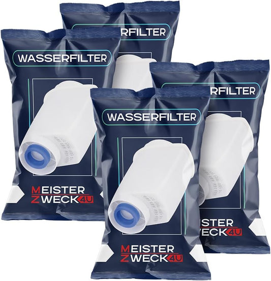 MEISTERZWECK4U Wasserfilter – 4 Stück kompatibel mit Siemens EQ, Bosch, Neff & Gaggenau – Brita Intenza Filtersystem