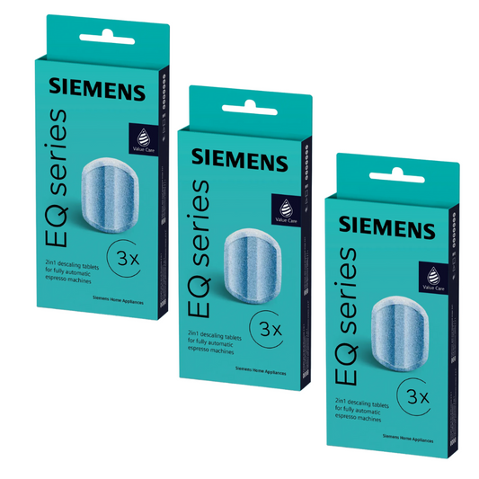 SIEMENS TZ80002A Entkalkungstabletten – 9 Stück für EQ & surpresso Kaffeevollautomaten