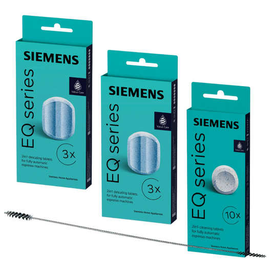 SIEMENS TZ80001 10 Reinigungstabletten + 6 Entkalkungstabletten TZ80002 für EQ
