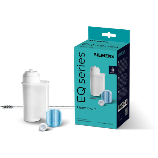 SIEMENS TZ80004A Pflegeset – Reinigungstabletten, Entkalker, BRITA Intenza Filter & Bürste für EQ