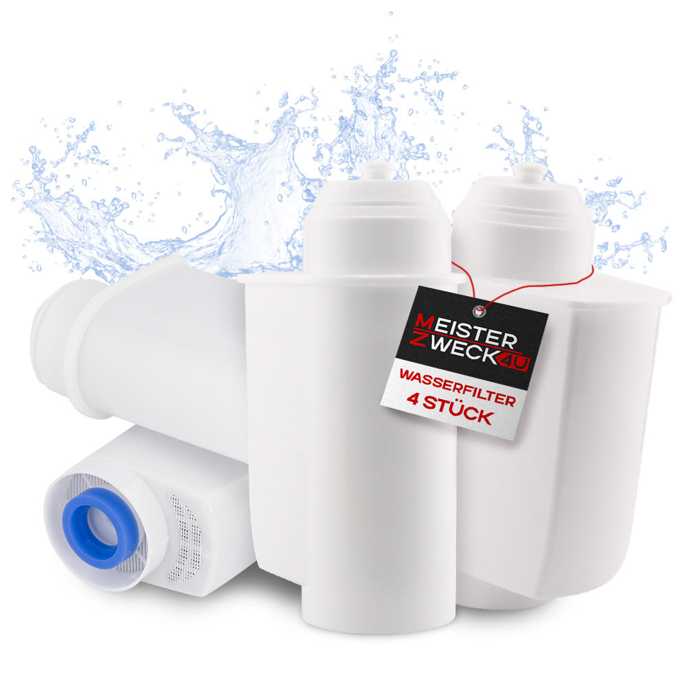 MEISTERZWECK4U Wasserfilter – 4 Stück kompatibel mit Siemens EQ, Bosch, Neff & Gaggenau – Brita Intenza Filtersystem