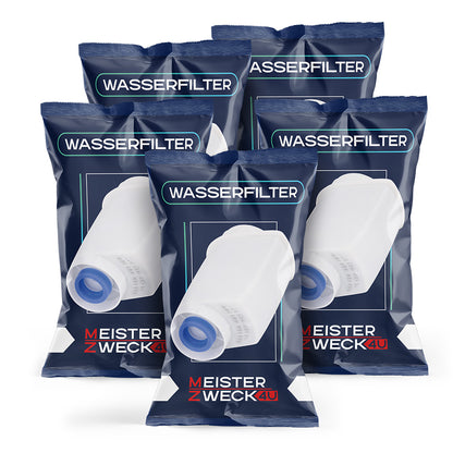 MEISTERZWECK4U Wasserfilter – 5 Stück kompatibel mit Siemens EQ, Bosch, Neff & Gaggenau – Brita Intenza Filtersystem