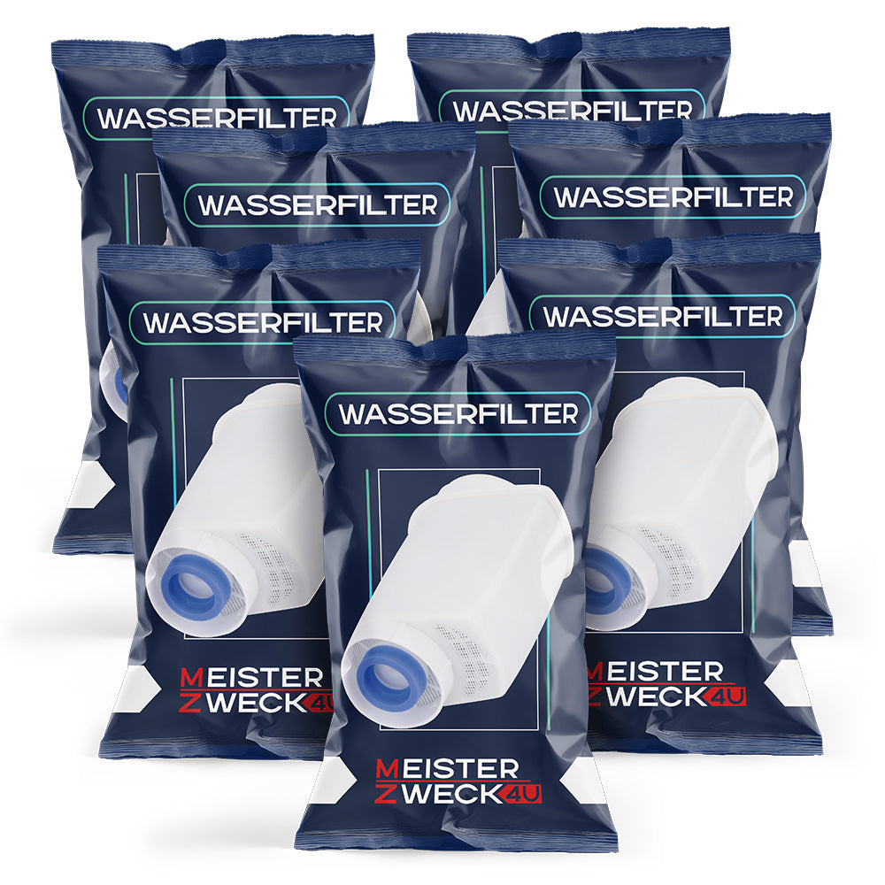 MEISTERZWECK4U Wasserfilter – 7 Stück kompatibel mit Siemens EQ, Bosch, Neff & Gaggenau – Brita Intenza Filtersystem